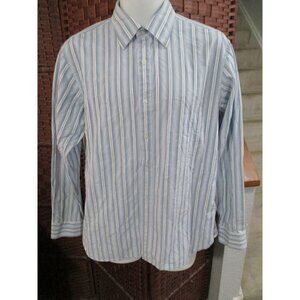 Men's Michael Kors Button Up Shirt Stripes Size Large Long Sleeve Dress Shirt